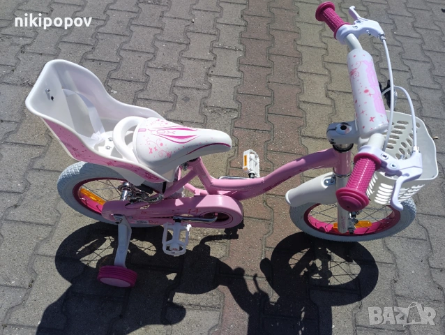 X Детски велосипед 14" FLOWER pinky, снимка 3 - Велосипеди - 54395013