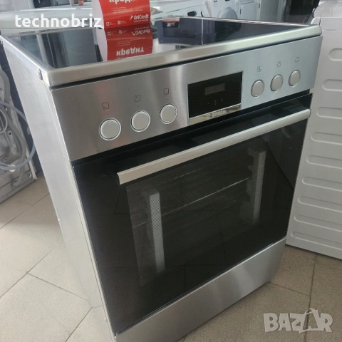 Немска иноксова свободностояща печка с керамичен плот Bosch - 3 ГОДИНИ ГАРАНЦИЯ, снимка 2 - Печки, фурни - 54791039