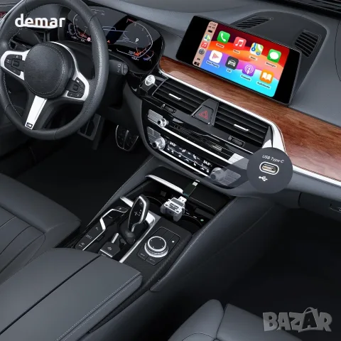 Безжичен CarPlay адаптер за iPhone - Преобразуване от кабелен в безжичен, Plug & Play, снимка 7 - Аксесоари и консумативи - 55510807