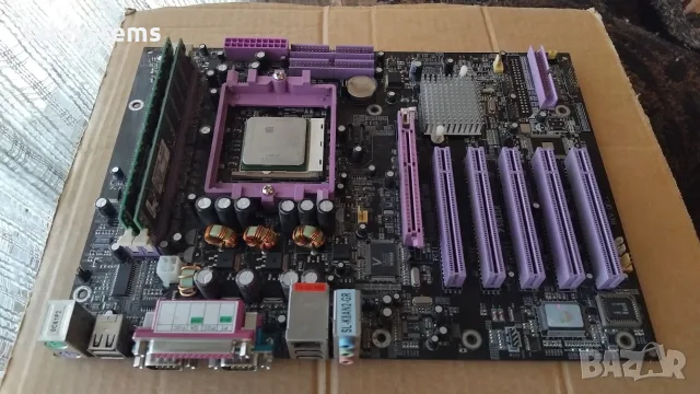 Дънна платка Soltek SL-K8AN2-GR Socket 754 CPU+FAN+RAM, снимка 2 - Дънни платки - 55503419