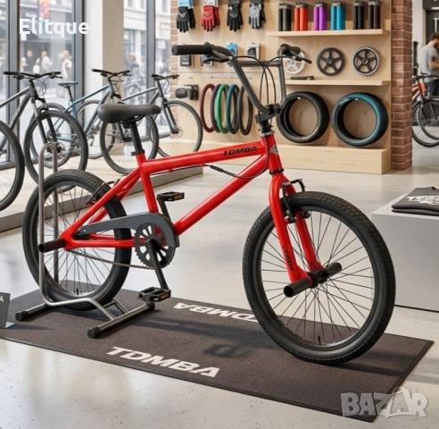 BMX велосипед TOIMSA 20” – Червен freestyle BMX с 360° ротор и V-Brake