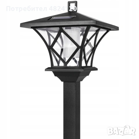 Соларна LED градинска лампа 1.5м фенер IP44 с автоматично включване, снимка 10 - Соларни лампи - 54498178