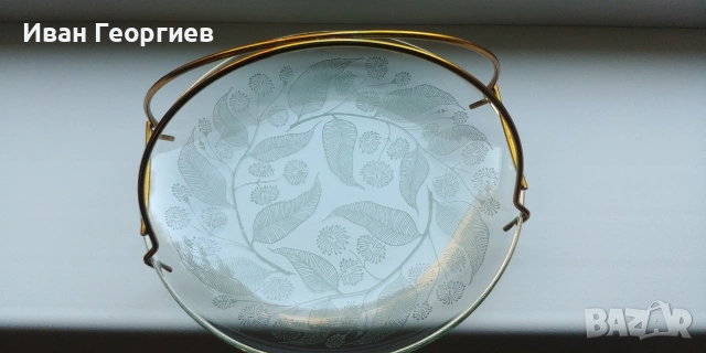 Стъклени купи, чиния, снимка 5 - Сервизи - 55076298