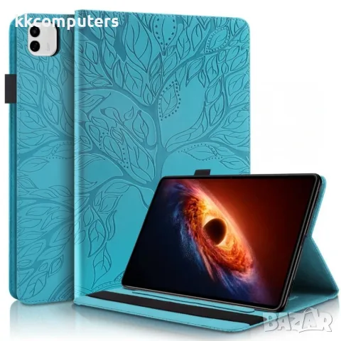 За Honor MagicPad 4 / MagicPad 3 Pro 12.3" 2026 Life Tree Series Кожен Калъф Тефтер със Стойка и Скр