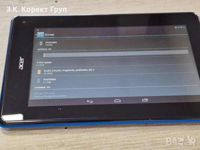 Таблет Acer Iconia tab B1 8GB, снимка 5 - Таблети - 55006314