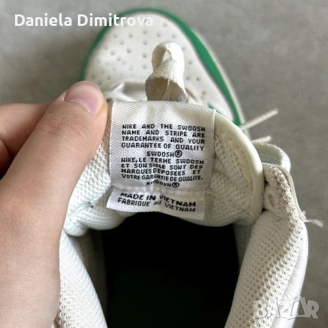 Nike Dunk High White Green, снимка 7 - Маратонки - 55274130