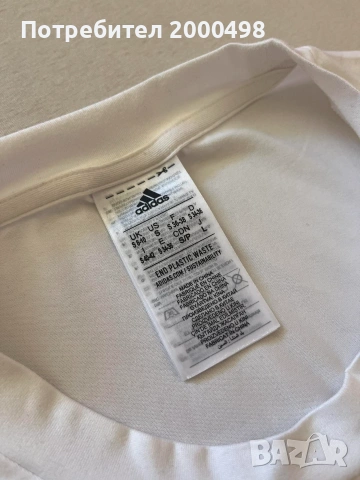 adidas адидас бяла тениска, снимка 2 - Тениски - 54238441