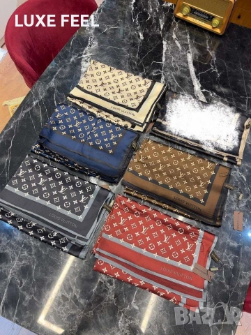 Dior 🤍Goyard🤍 Fendi🤍 Louis VUITTON 🤍 Дамски Копринени Шалове , снимка 2 - Шалове - 54946480