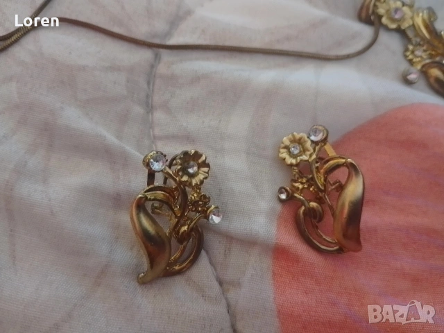 Подарявам!Стари потъмнели комплект бижута , снимка 3 - Бижутерийни комплекти - 53969440