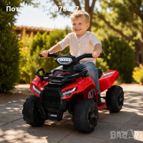 Детско акумулаторно ATV J320 6V – LED светлини, USB музика и офроуд приключения за деца 1.5–4 години