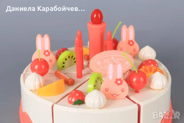 Комплект торта за рязане със светеща свещичка, снимка 2 - Играчки за стая - 55588518