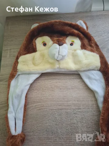 Плюшени шапка зайче