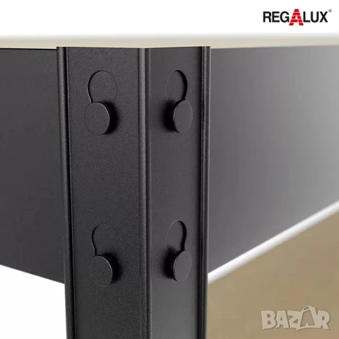 Метален стелаж Regalux 265 - 180х180х40, 5 рафта, цвят антрацит , снимка 6 - Други - 55212327