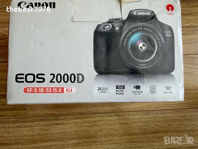 Canon EOS 2000D+Обектив 18-55+Обектив 50mm f/1.8 STM/Пълен комплект, снимка 7 - Фотоапарати - 54596770