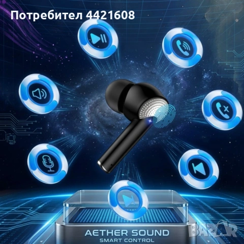 Безжични Bluetooth слушалки TWS с LED дисплей, ENC микрофон и IPX7 водоустойчивост, снимка 4 - Безжични слушалки - 55266120