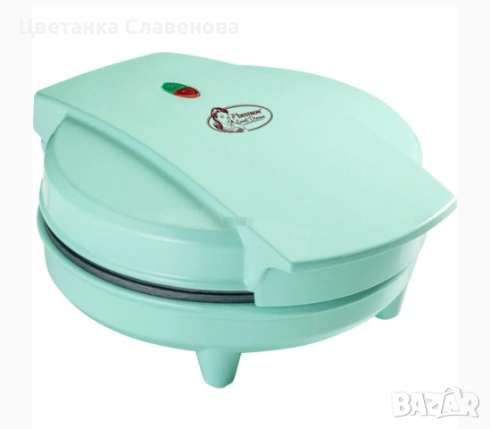 Машина за фунийки за сладолед, Bestron, 700 W, незалепващо покритие, зелена мента, снимка 8 - Гофретници - 52443869