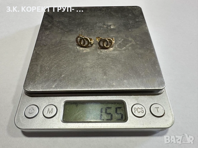 Златни обеци 14К – 1,55г , снимка 2 - Обеци - 55080178