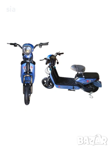 Мотопед с педали, 500W 48V 12Ah, Електрически скутер, Electric Moped, снимка 2 - Мотоциклети и мототехника - 54627615