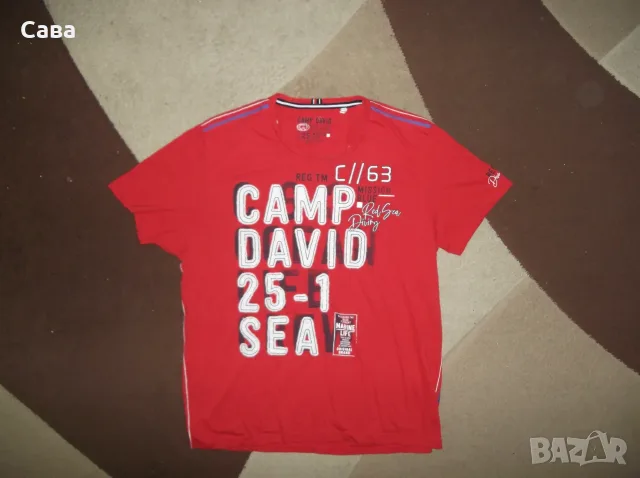 Тениски CAMP DAVID  мъжки,3ХЛ   /червена и черна/