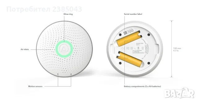 Интелигентен Радон газ детектор Airthings WAVE - USA, снимка 6 - Други инструменти - 55417334