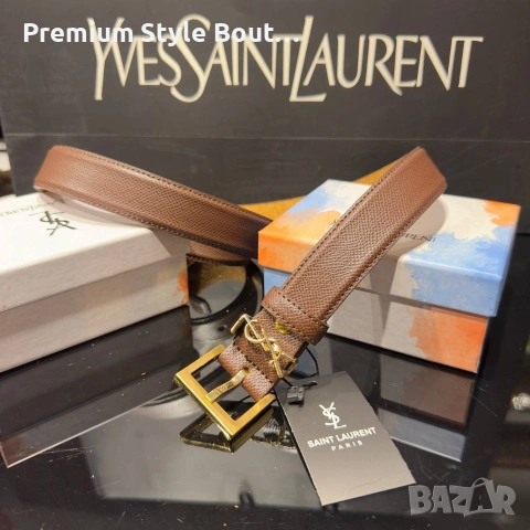 Колани от естествена кожа в кутия Ysl Saint laurent , снимка 11 - Колани - 54019926