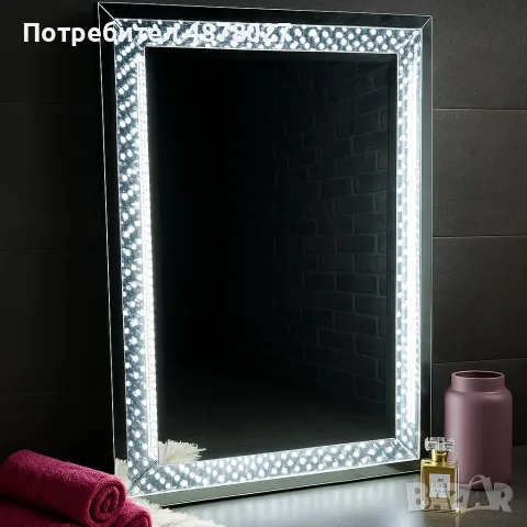 Стилно LED огледало, снимка 10 - Огледала - 55594322