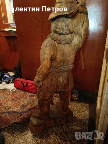 огромна холандска,статуетка дърворезба,120см.!, снимка 3 - Декорация за дома - 54838805