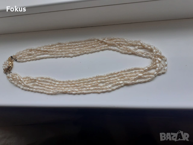 Стар гердан колие огърлица перли седеф винтич дамско бижу