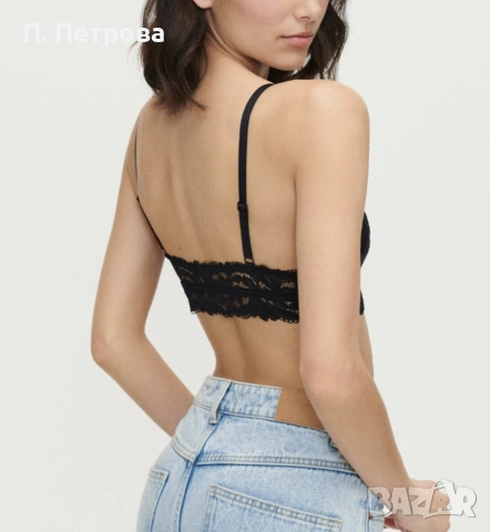 черен дантелен сутиен / бюстие House, снимка 4 - Бельо - 41904141