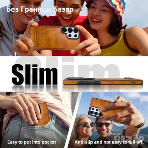 Нов Калъф Samsung Galaxy S26 Ultra Естествена Кожа Метална Стойка Кафяв кейс Самсунг, снимка 7 - Калъфи, кейсове - 54718119