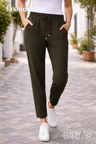 Дамски  панталони с джобове 5 цвята - код 1150, снимка 5 - Панталони - 49581482