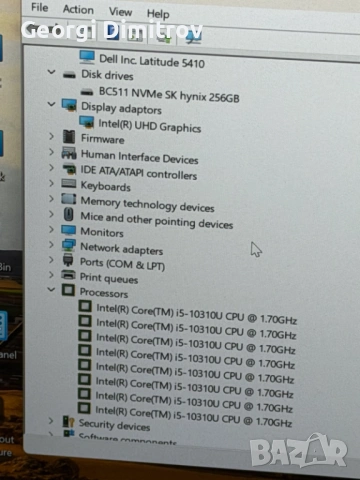 Dell Latitude 5410 i5-10310U/8GB RAM/256GB SSD/Intel UHD/отличен, снимка 5 - Лаптопи за работа - 54686668