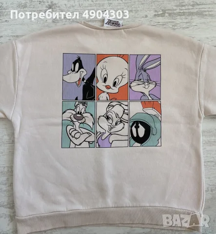 Детска жилетка Benetton и блуза Looney Tunes, снимка 4 - Детски Блузи и туники - 55501044