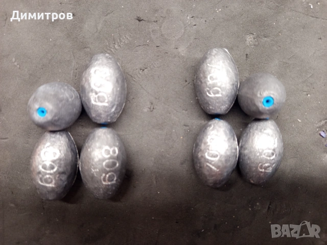 Сет от проходни олова 70 и 80 грама, снимка 3 - Такъми - 54937081