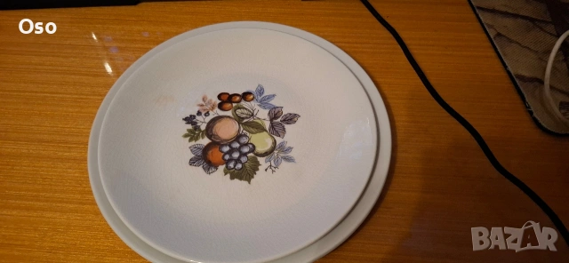 Винтидж английски чинии Swinnertons "Harvest Fruit" – Made in England (2 броя), снимка 2 - Чинии - 55080071