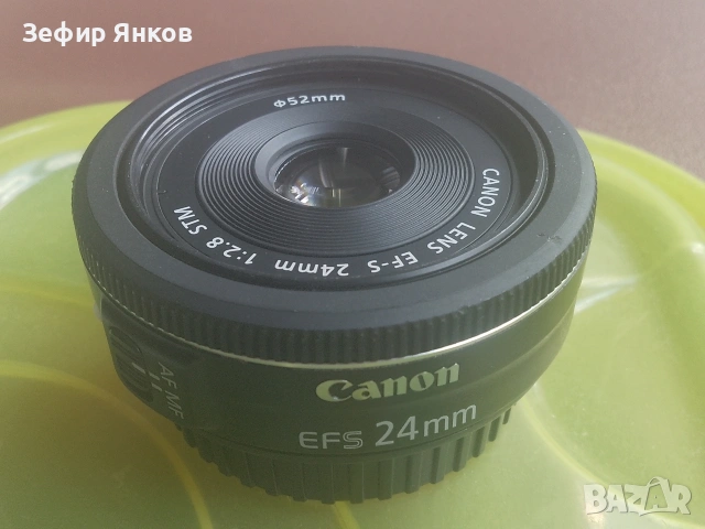 Обектив Canon EF-S 24mm/F 2,8 STM -ф52, снимка 3 - Обективи и филтри - 55061581