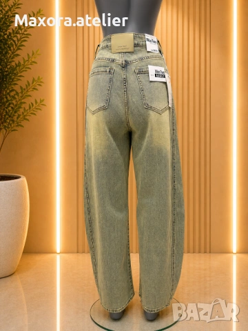 Дамски широки дънки wash ефект , снимка 2 - Дънки - 54516905