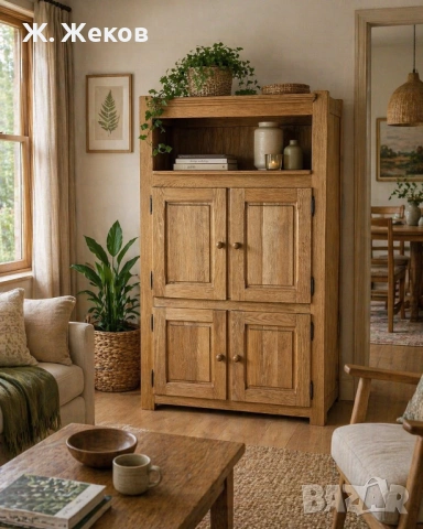 Масивен дъбов шкаф
