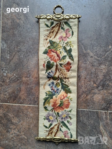 гоблен с цветя и бронзови елементи 34/4