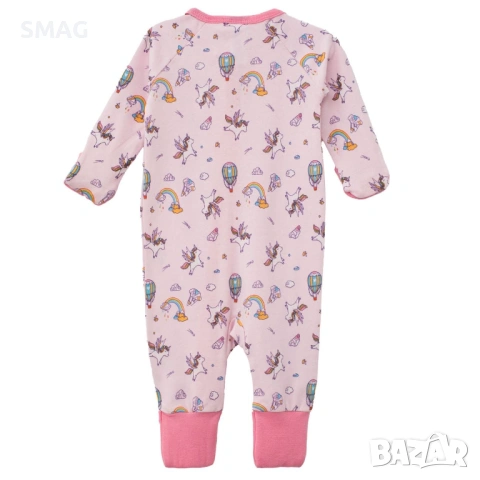 Бебешки гащеризон ромпър памук розов еднорог_1256502, снимка 3 - Бебешки гащеризони - 54288156