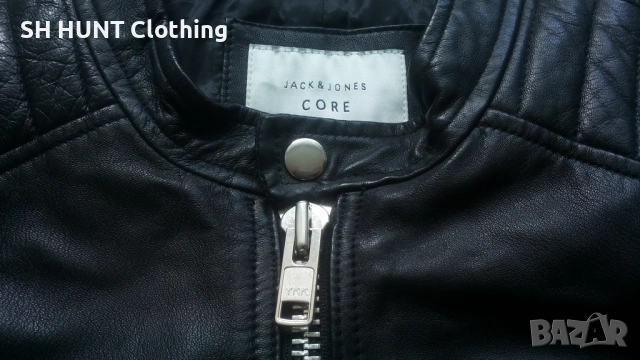 Jack & Jones JCONIMU LEATHER Jacket Размер S мъжко яке агнешка естествена кожа 17-27, снимка 6 - Якета - 54804699