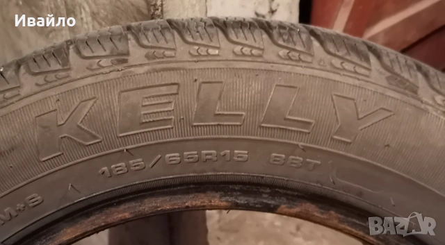 Продавам 2 броя зимни гуми 185.65.15 на 1 сезон дот 2021 KELLY , снимка 4 - Гуми и джанти - 54460906