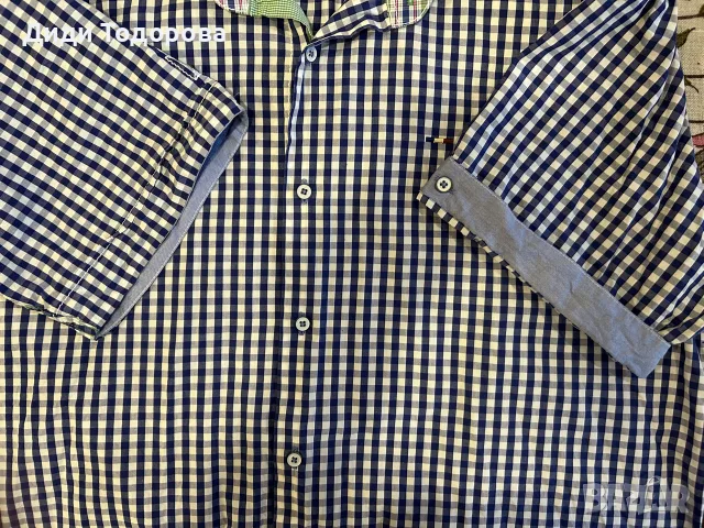 👔 Мъжка риза с къс ръкав Pierre Cardin (Heritage) - Размер L, снимка 4 - Ризи - 55572840