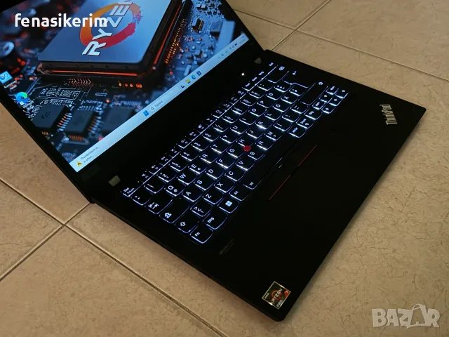 14' Full HD Ryzen 7 PRO 5850u Lenovo ThinkPad T14 Gen 2 16GB DDR4/512GB NVMe/Radeon Pro/E-SIM, снимка 7 - Лаптопи за работа - 55692393