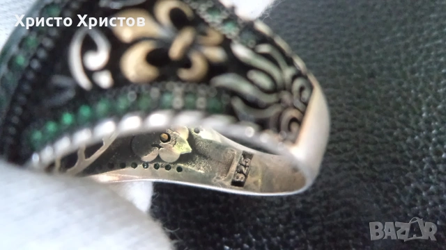 Сребърен масивен аристократичен пръстен, снимка 6 - Пръстени - 55132334