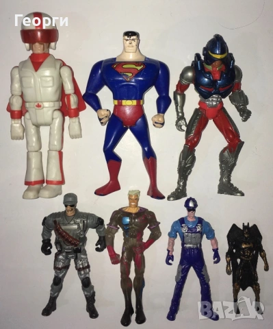 Лот екшън герои от Италия и други места на войници, Супермен Superman, Батман Batman и други.