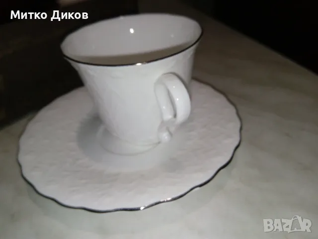 Чаша кафе 6бр с чиния 6бр костен порцелан нови на Коста Йорд. Видин Бонония екстра кач-кант копирка, снимка 11 - Сервизи - 55603533