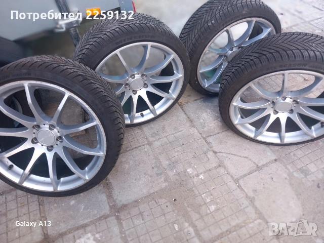 Продавам джанти 19 цола,със зимни гуми,225/35/19 вътрешния отвор е 57.1