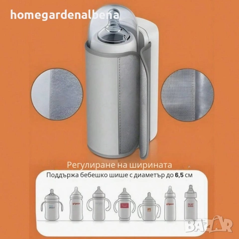 Безжичен подгревател бебешко шише дисплей 6 температурни степени USB зареждане, снимка 3 - Прибори, съдове, шишета и биберони - 54166423