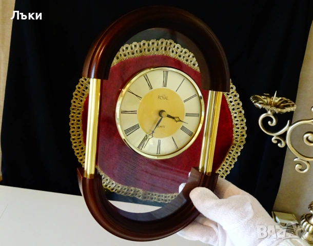Немски стенен часовник Royal,позлата. , снимка 5 - Антикварни и старинни предмети - 54283260